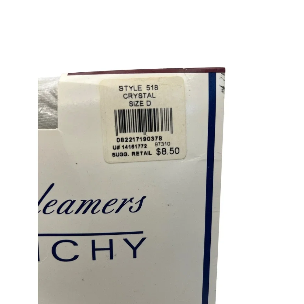 Givenchy Body Glimmers French High Cut Shimmer Pantyhose Size L Silver NOS vtg